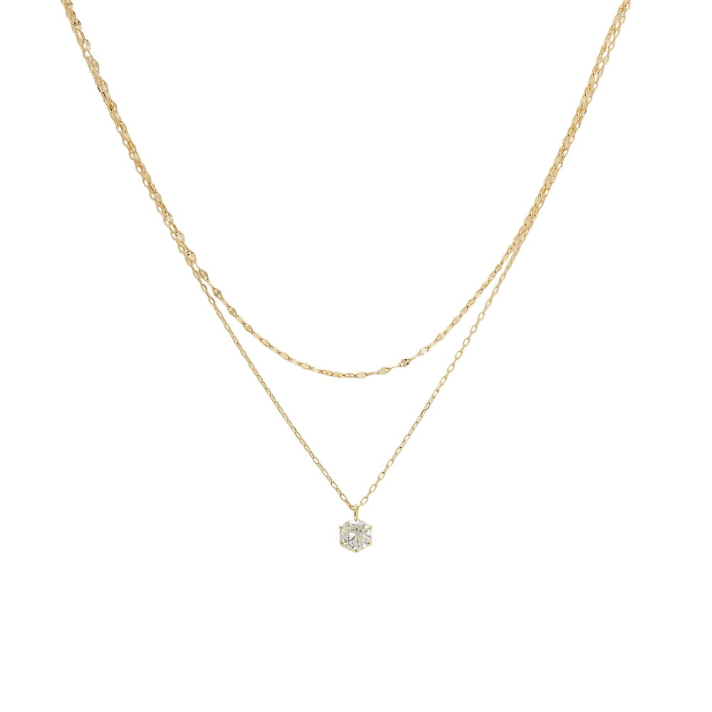 K18イエローゴールド ダイヤモンド ネックレス ペンダント Necklace チェーン 18金 18K YG diamond 送料無料 ラッピング無料｜ジェムキャッスルゆきざき