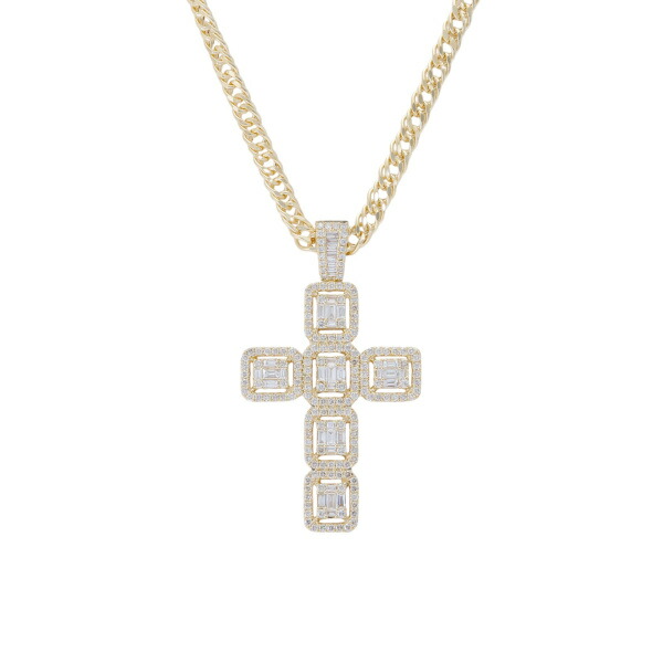 楽天市場】K18イエローゴールド ダイヤモンド クロス ネックレス