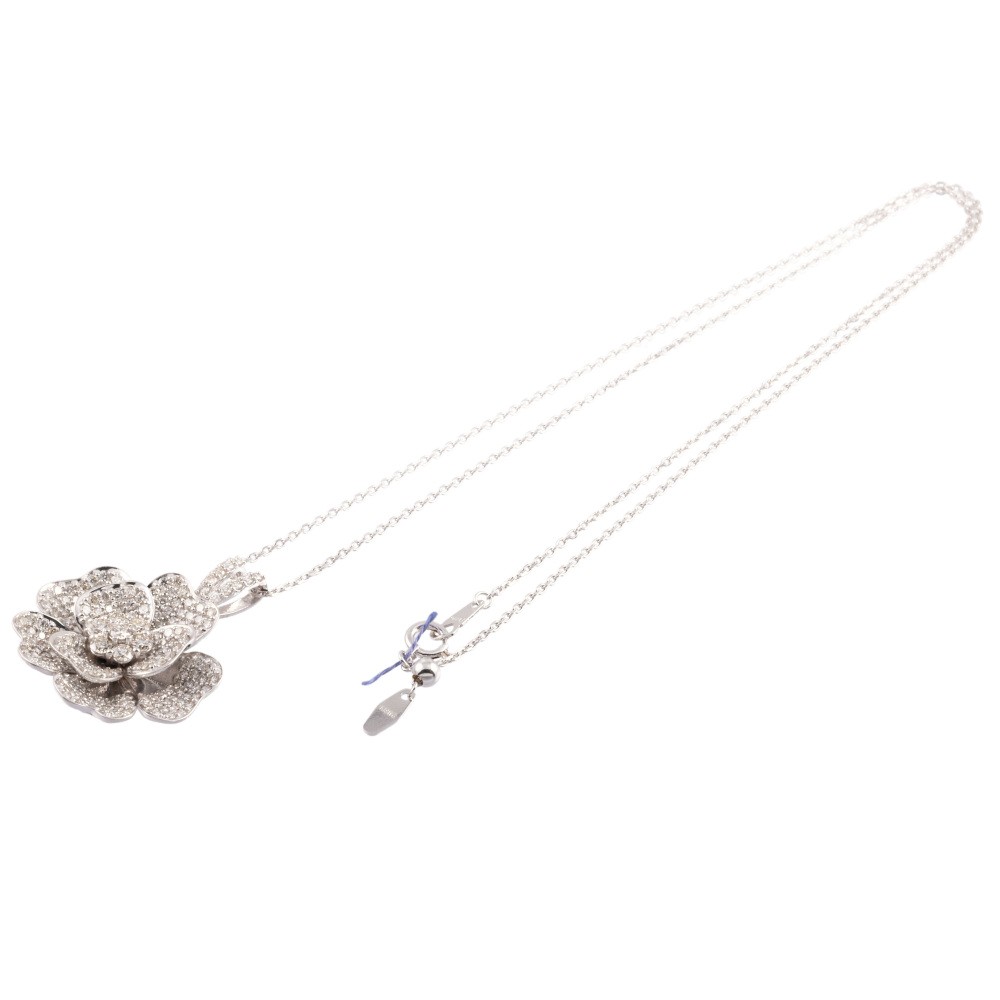 楽天市場】K18ホワイトゴールド ダイヤモンド ネックレス : ジェム