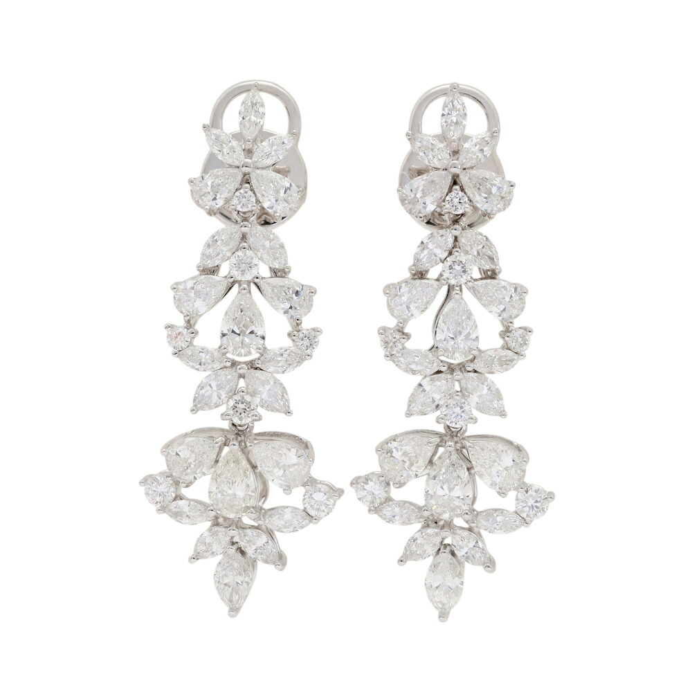 K18ホワイトゴールド ダイヤモンド ピアス Pierce イヤリング 18金 18K WG diamond 送料無料 ラッピング無料｜ジェムキャッスルゆきざき