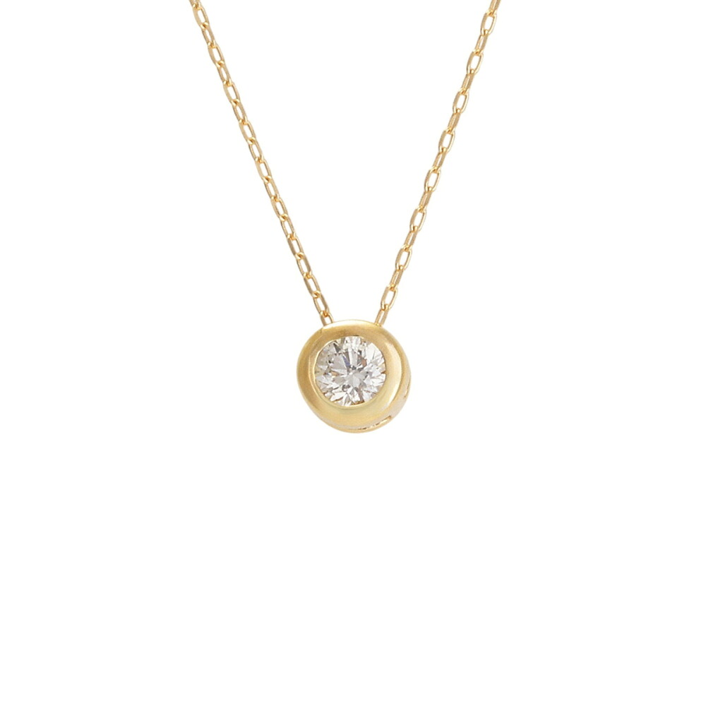 K18イエローゴールド ダイヤモンド ネックレス ペンダント Necklace チェーン 18金 18K YG diamond 送料無料 ラッピング無料｜ジェムキャッスルゆきざき