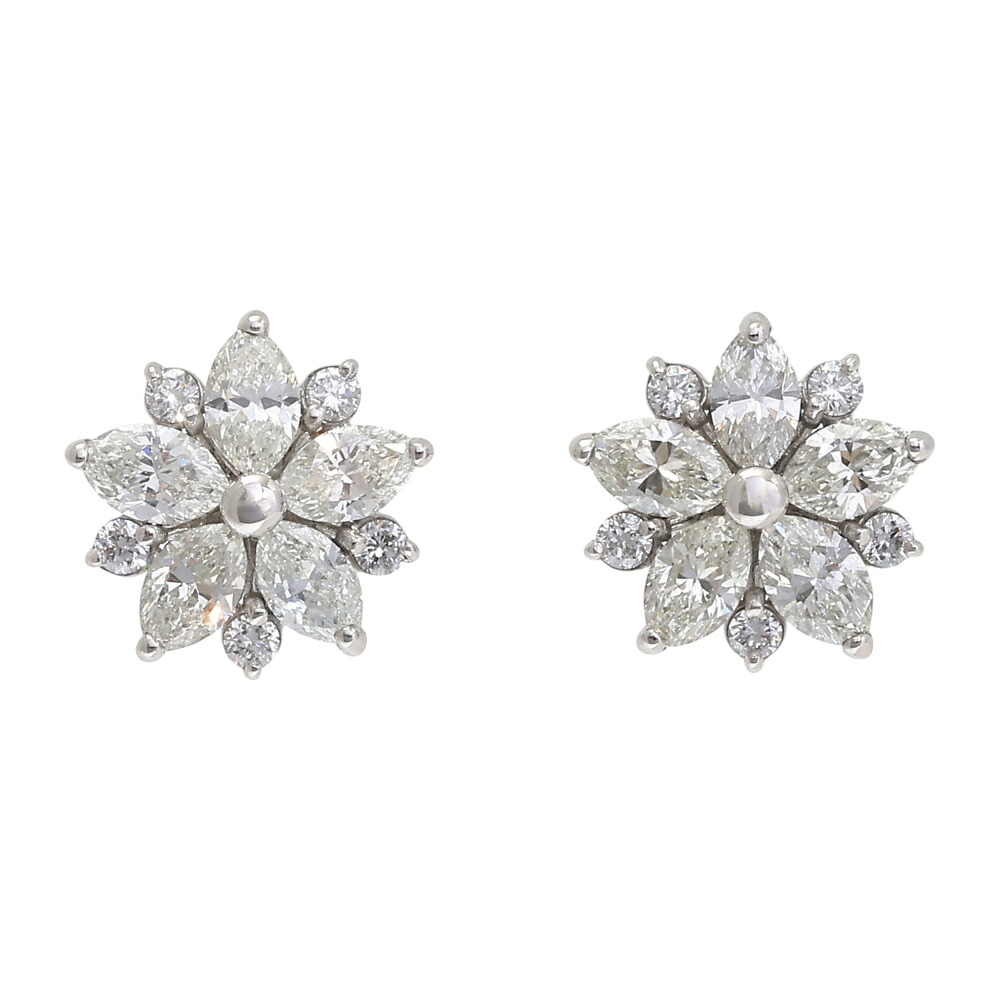 プラチナ900 ダイヤモンド ピアス