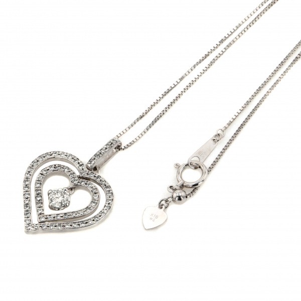 デュノア　ハートネックレス ダイヤモンド 神田うの WGホワイトゴールド デュノア ハートネックレス ダイヤモンド 神田うの WGホワイトゴールド