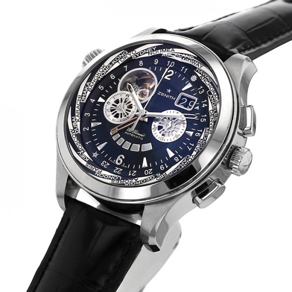 楽天市場 ゼニス Zenith グランドクラス オープントラベラー マルチシティー 03 0520 4037 22 C660 ブラック文字盤 中古 腕時計 メンズ ジェムキャッスルゆきざき