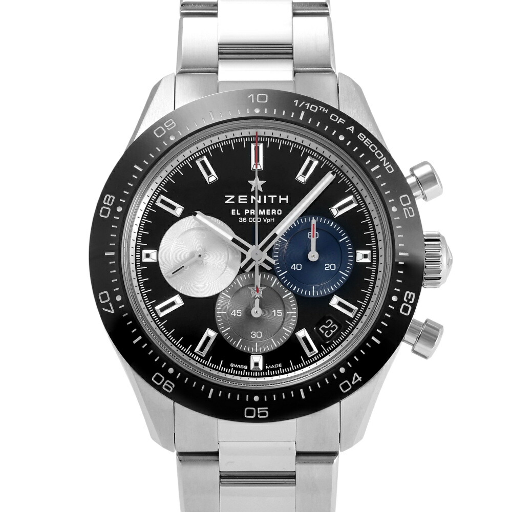ゼニス ZENITH クロノマスター スポーツ 03.3100.3600/21.M3100 ブラック文字盤 中古 腕時計 メンズ