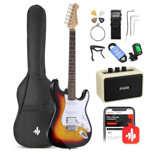 39インチ エレキギター 初心者セット 10Wアンプスピーカー 600Dオックス Squier by Fender Classic Vibe '70s Jaguar 3-Color Sunburst