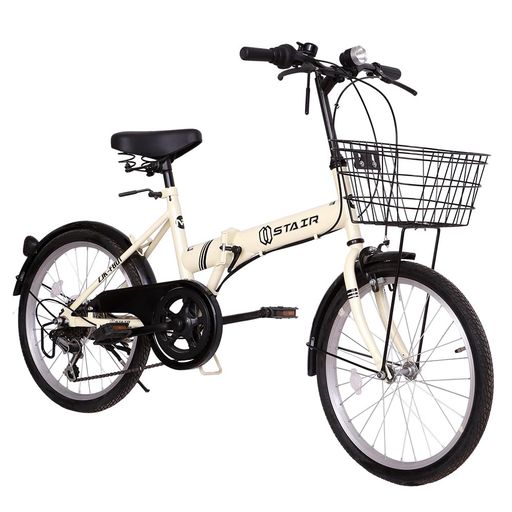 楽天市場】JIEBEIER自転車折り畳み自転車20インチ7段変速カゴワイヤー