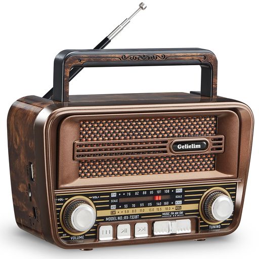 楽天市場】【送料無料】Gelielim レトロラジオ ポータブルラジオ AM/FM