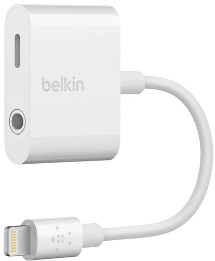 Belkin ライトニング デュアルアダプター iPhone 14 / 13 / 12 / SE / 11 / XR 対応 MFi認証 イヤホン・充電同時 ホワイト RockSter F8J198BTWHT e9np7j4twj.jpg