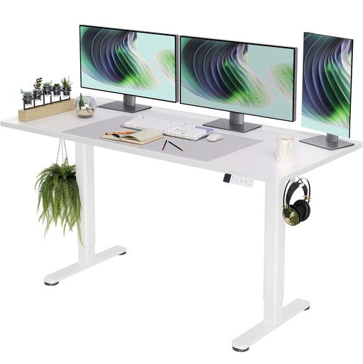 楽天市場】Claiks昇降デスク強化ガラス天板一枚板スタンディングデスク