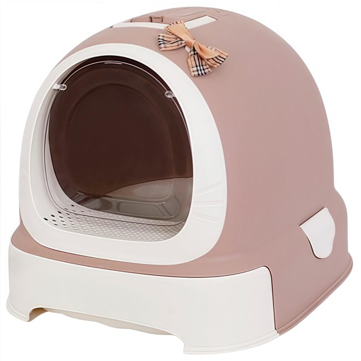 大型猫用トイレ本体 フルカバー 猫トイレ 引き出し式 ふた付き 大きいサイズ ゆったり おしゃれ 猫砂が飛び散り防止 臭い防止 スコップ付き 猫 トイレ 猫用トイレ (クリームホワイト)｜ゆめのマルシェ企画