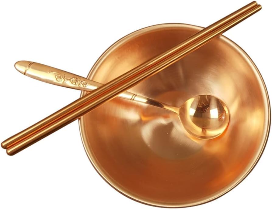 99％純銅二重層銅どんぶり鉢銅お匙銅箸銅食器銅どんぶり鉢仕掛ける