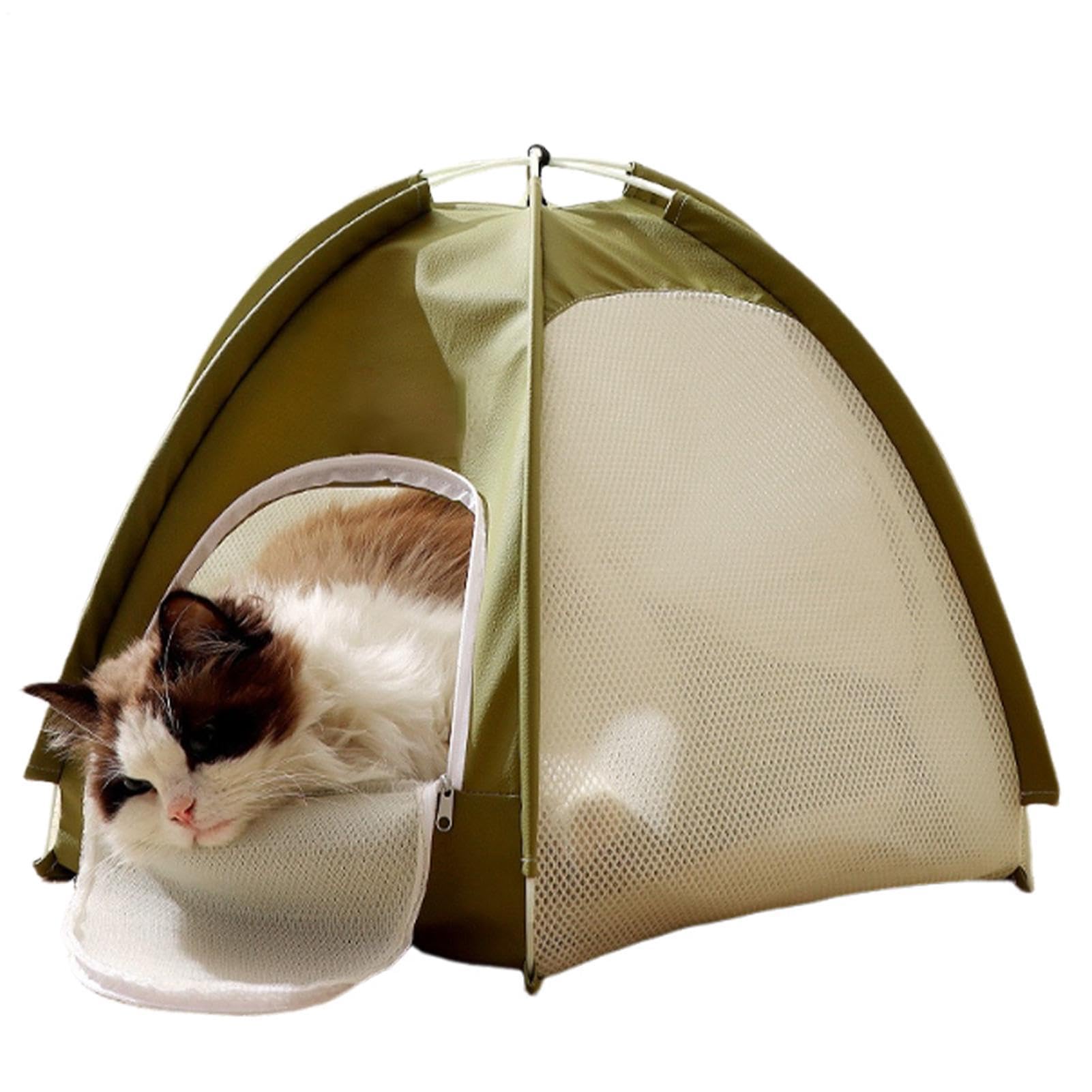 猫用円蓋 愛玩動物用 小型犬 猫住みか 折りたたみ式 通気性人並み外れた メッシュ原材料 好いたらしいな駆け込み寺 室内用 精神的な統合飾り気の無い オール時節相応う