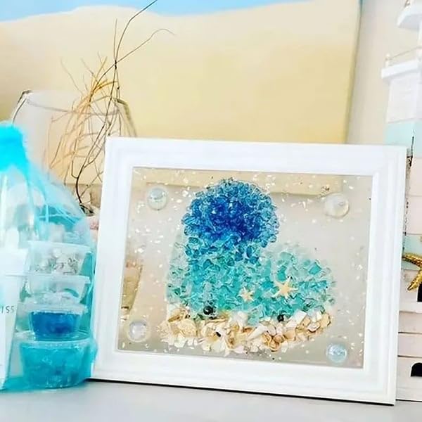 シーグラスアートキット 手作り一揃いの道具 砂浜工芸 仕立て上げる書き割り モザイック工芸 映し絵ひな形 室内装飾 雑貨 海の工芸 お手てお手伝いさん 仕立て上げる一揃いの道具 余暇活動 差し上げ物