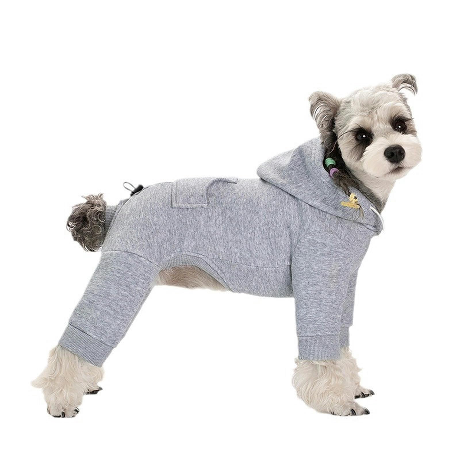 犬 服 秋冬 犬用繋ぎ フリース パーカー 犬服 ドッグウェア フーディー 長袖 小型犬 中型犬 防寒 保温 先んじる穴付き添い人 衣嚢付き添い人 照りかえし材付き添い人 ほっつき歩く お出かけ 今めかしい 重ね着