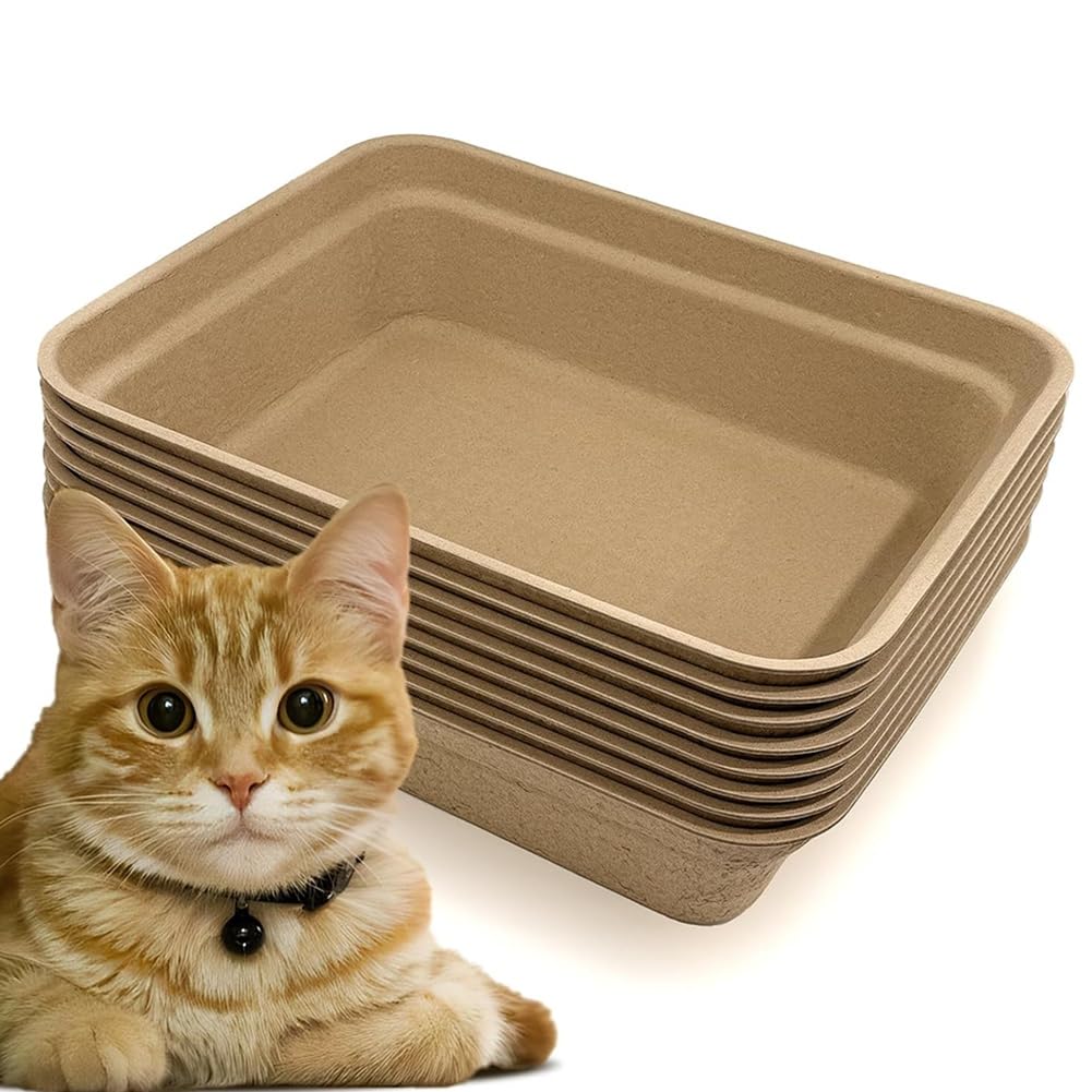 猫 室内用便器 使い捨て 5個仕掛ける 段ボール製 飾り気の無い室内用便器 不仕合わせ用 旅する お出かけ 猫砂用 室内用便器入れもの 約43×33.5×10糎 猫 うさぎ 小毛の荒物用 健康方備品