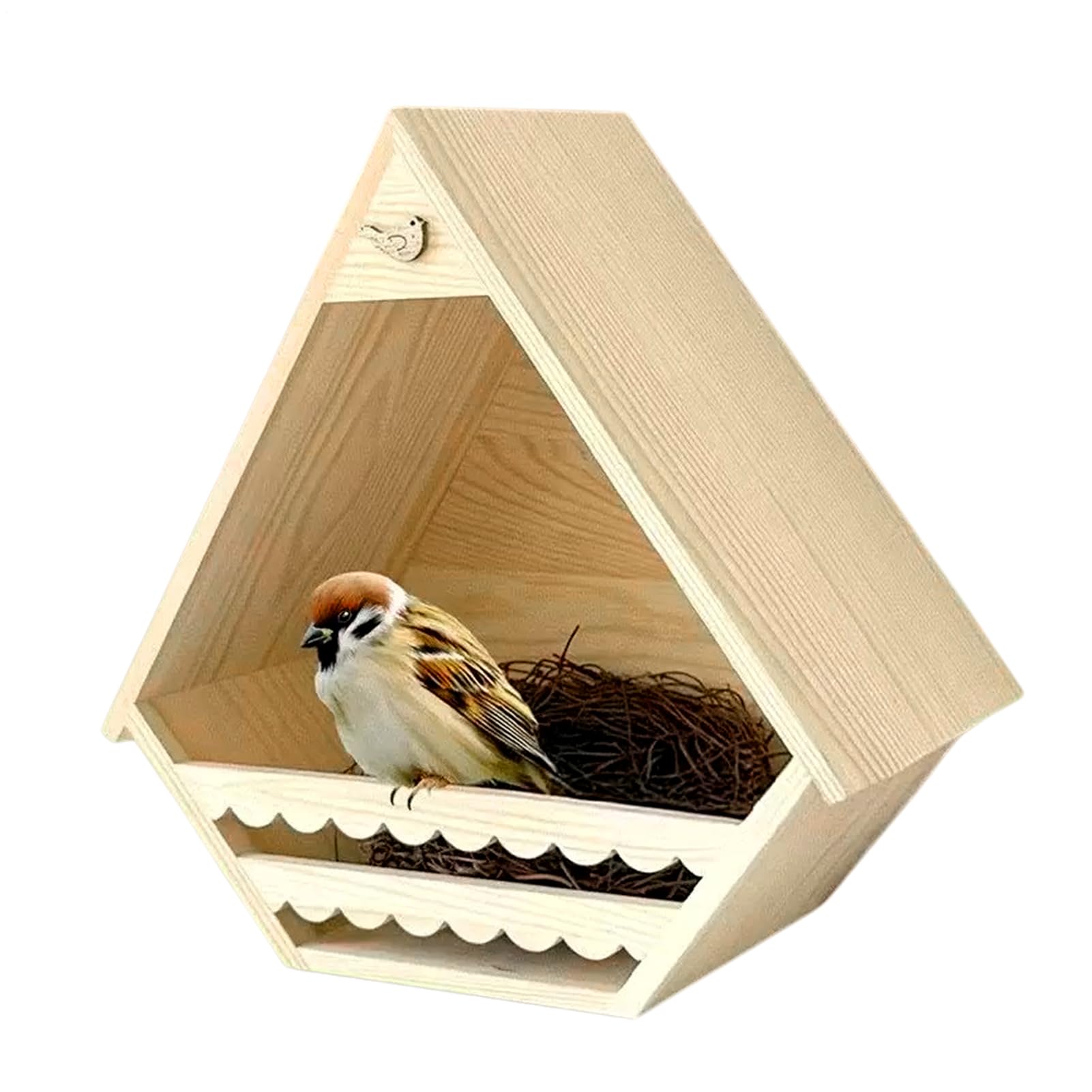 鳥小屋 木 吊り下げ 野鳥 庭 小鳥棲み家 鳥の巣 生まれながら木 露天 飾りもの オブジェ 木材 園地 飾りもの 小? 駆け込み寺 飾りつけ 運動場 かざり付ける ガーデニング 雑貨 30x30x16糎