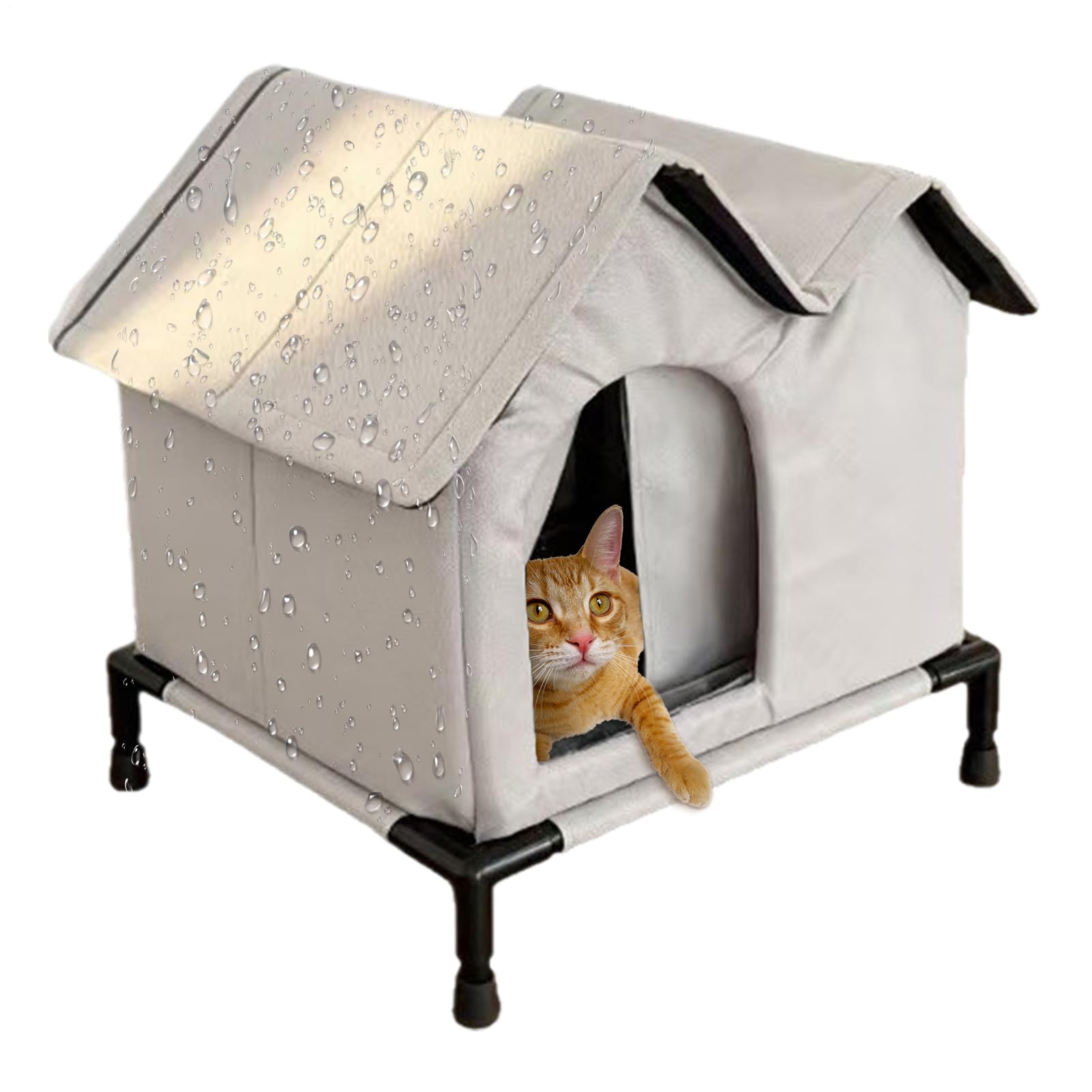 室外用 猫住み家 愛玩動物住み家 室外 防寒 断熱 学生寄宿舎型 猫寝台 猫掘っ立て小屋 高床式 撥水工業 小型犬 愛玩動物用 中庭 庭 露台 室内 精神的な統合飾り気の無い