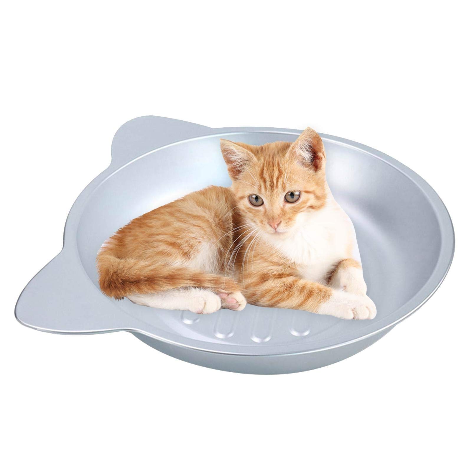 猫鍋 猫用 軽銀製 ひんやり寝台 冷やりとした 一皿 ねこ鍋 夏用 冷やかす引っ敷き 愛玩動物寝台 猫耳型 暑さ打つ手 意気ごみ症打つ手 冷やりとした 小ぎれい さらさら 洗える 犬猫兼用 室内 愛玩動物装置 差しわたし38珊