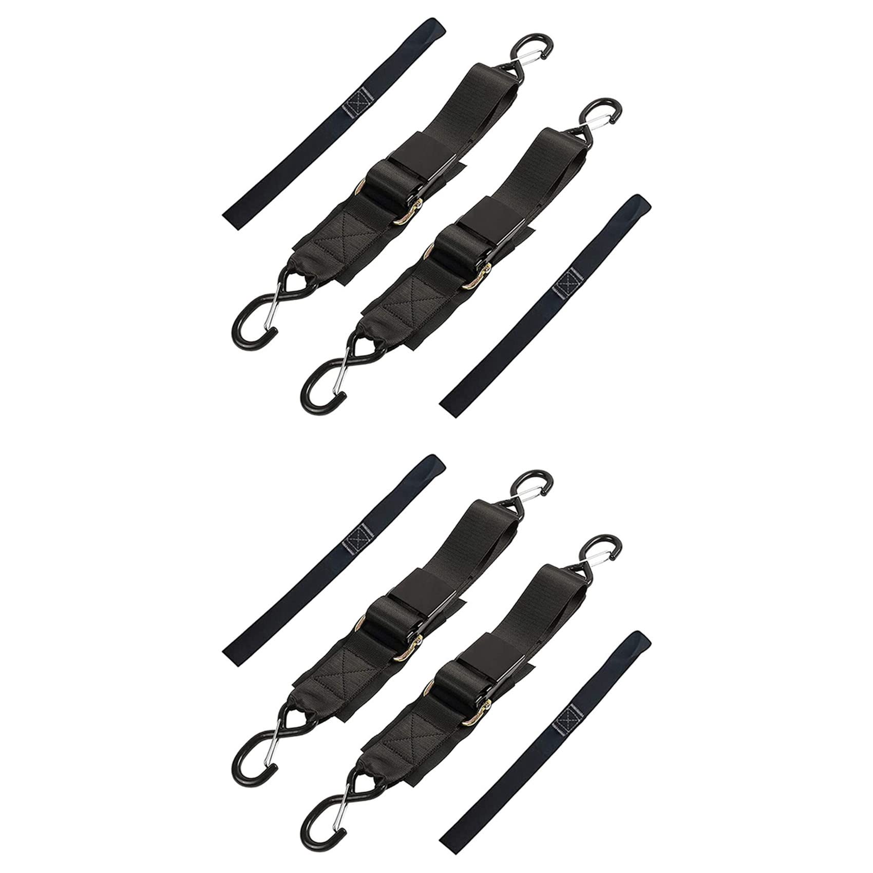 小船トレーラ用 トランサムタイダウンベルト 4本仕掛ける 2in幅×4フート クイックリリースバックル付き添い人 くっ付ける胴締め 積み上げる助けること設備