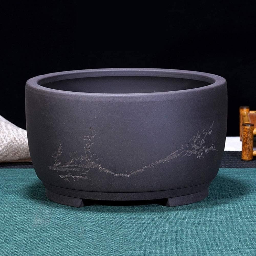 盆栽鉢 瀬戸もの 今めかしい 和風 鉢 丸型 25.5糎 水抜き穴付き添い人 カクタス 多肉植物 蘭 盆栽 観葉草木 鉢植え 園芸用