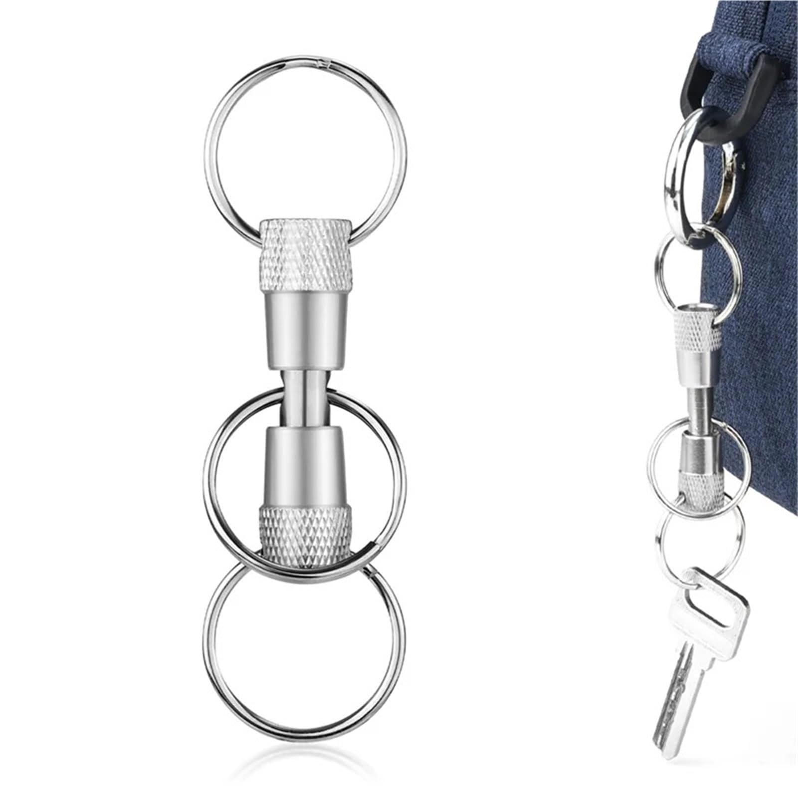キーホルダー クイック上木 6個仕掛ける 脱着式 足懸かり輪っか 鍵 懸け隔てる ワンタッチ式 金属元素製 佩び物 置きわすれる押しとどめる