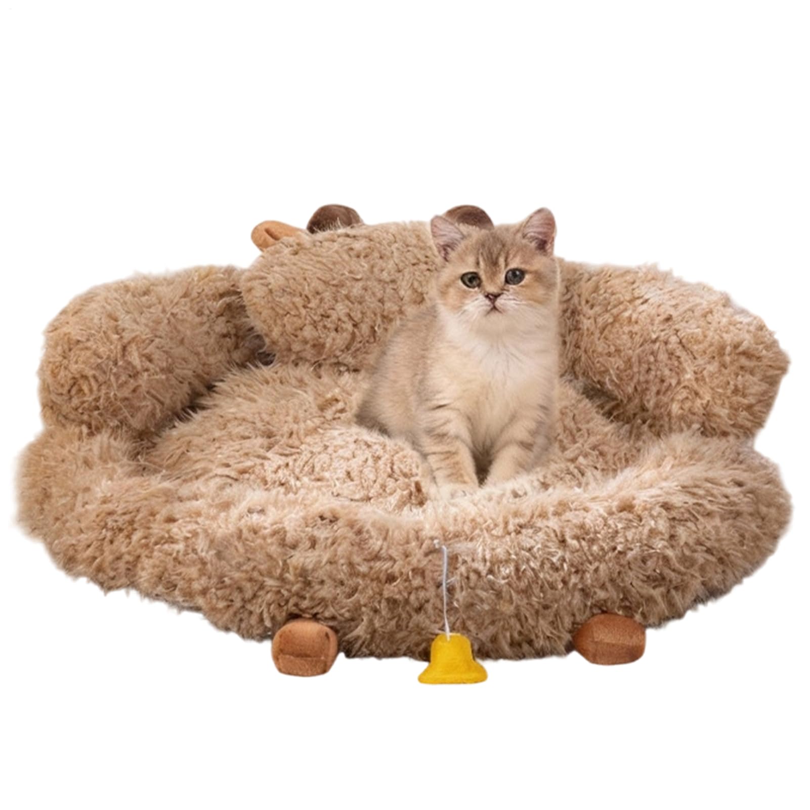 愛玩動物用 寝台 座布団 上滑り打ちきり付き添い人 ふわふわ ボア原料品 角付き添い人 ひな形 小型犬 猫用 冬用 寒さ打つ手 室内用 通年 愛玩動物装置