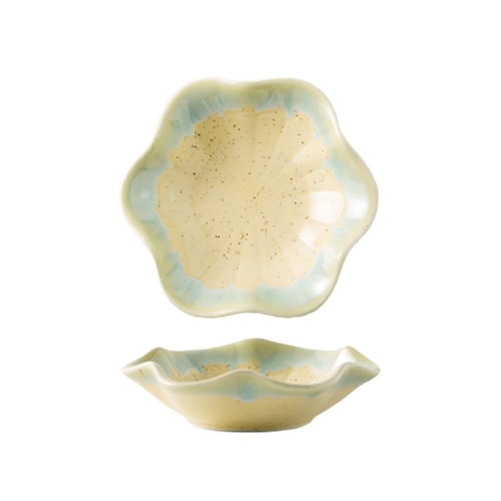 小皿 今めかしい 美濃焼 瀬戸もの 出どころディッシュ ディップボウル 花型 小入れもの 佩び物御盆 室内装飾 雑貨 御厨子所備品