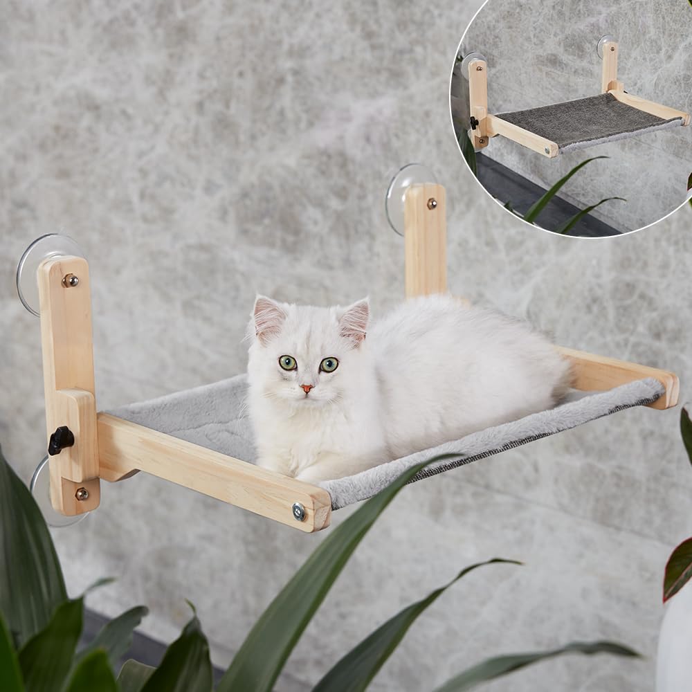 猫 ハンモック 吸盤 折りたたみ 木製 飾りつけ 猫窓寝台 2WAY キャットハンモック 耐荷重25kg 省間隔文字 キャットウォーク オール時期 ねこ 窓際引っ敷き 洗える 滑りだし飾り気の無い 窓用ハンモック 愛玩動物寝台