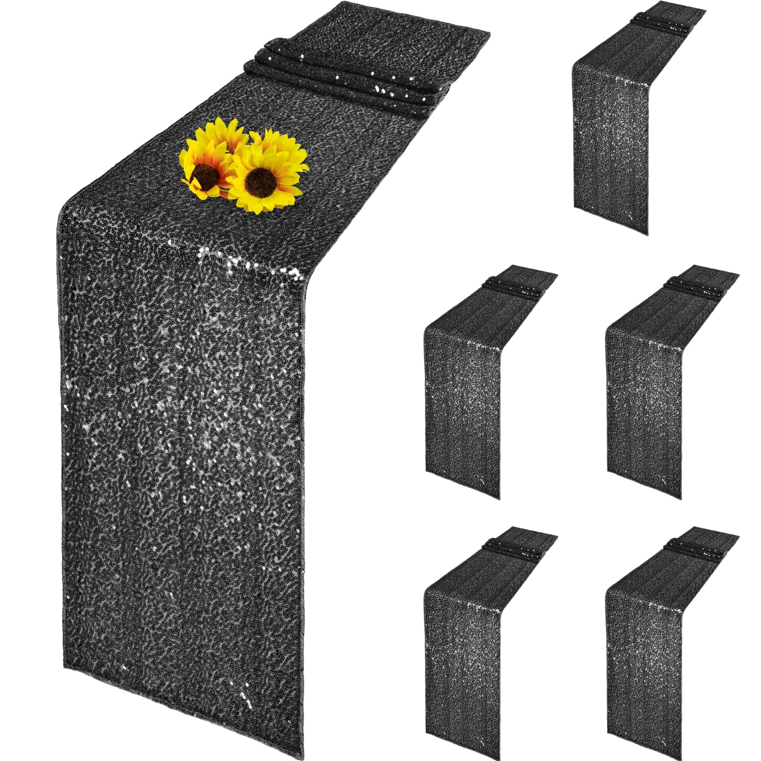 一覧表走者 スパンコール 6枚仕掛ける 12×72in 約30×182糎 キラキラ 今めかしい 室内装飾 一覧表座標 御芽出度 寄りあい でき事 かざり付ける 黒いこと