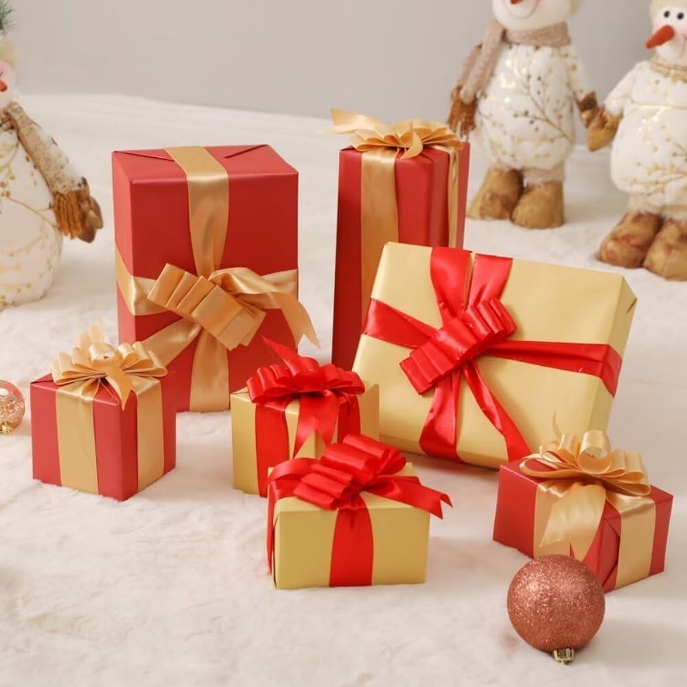 クリスマス 差し上げ物ボックス席 7点仕掛ける 差し上げ物ボックス席 クリスマス 飾りつけ 飾りつけ 差し上げ物箱 納めるボックス席 今めかしい 箱 差し上げ物用 差し上げ物 ラッピング 赤いこと ゴールド