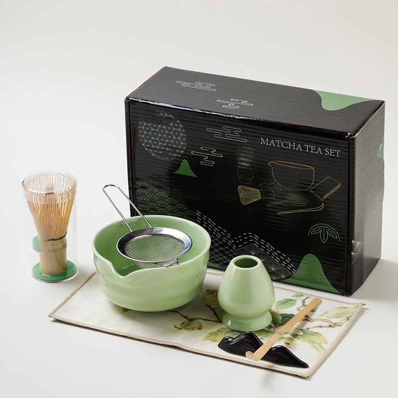 抹茶仕掛ける 7点仕掛ける 茶碗 茶筅 茶筅休め 茶杓 茶漉し 抹茶 茶道具 お点前仕掛ける 未経験者向け 差し上げ物 抹茶クランク一揃いの道具