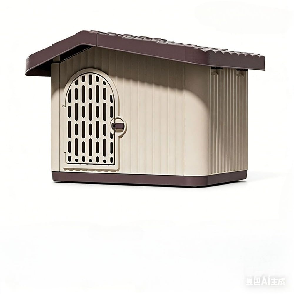 愛玩動物住み家 犬掘っ建て小屋 猫住み家 小型犬 猫用 部屋の入り口付き添い人 水洗いする 脂製 可塑性物質製 犬舎 屋内 露天 オール時季 お取りつくろう飾り気の無い 外寸60×51×41糎 15斤