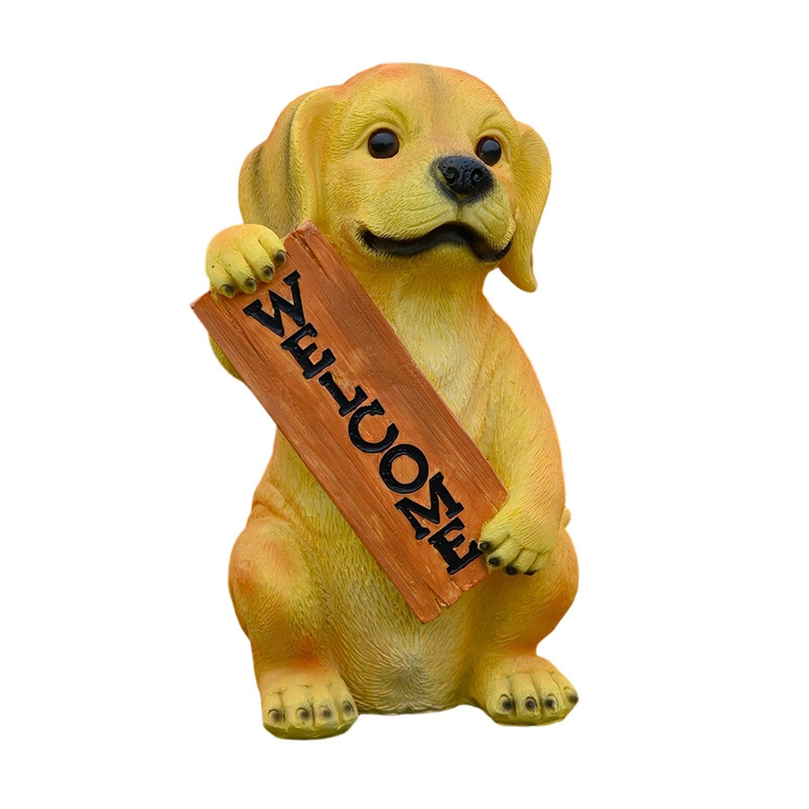 ガーデンオーナメント 犬 ウェルカムボード 部屋の入り口 飾りつけ 愛くるしげ 庭 ガーデニング オブジェ 毛の荒物 今めかしい エクステリア 雑貨 差し上げ物