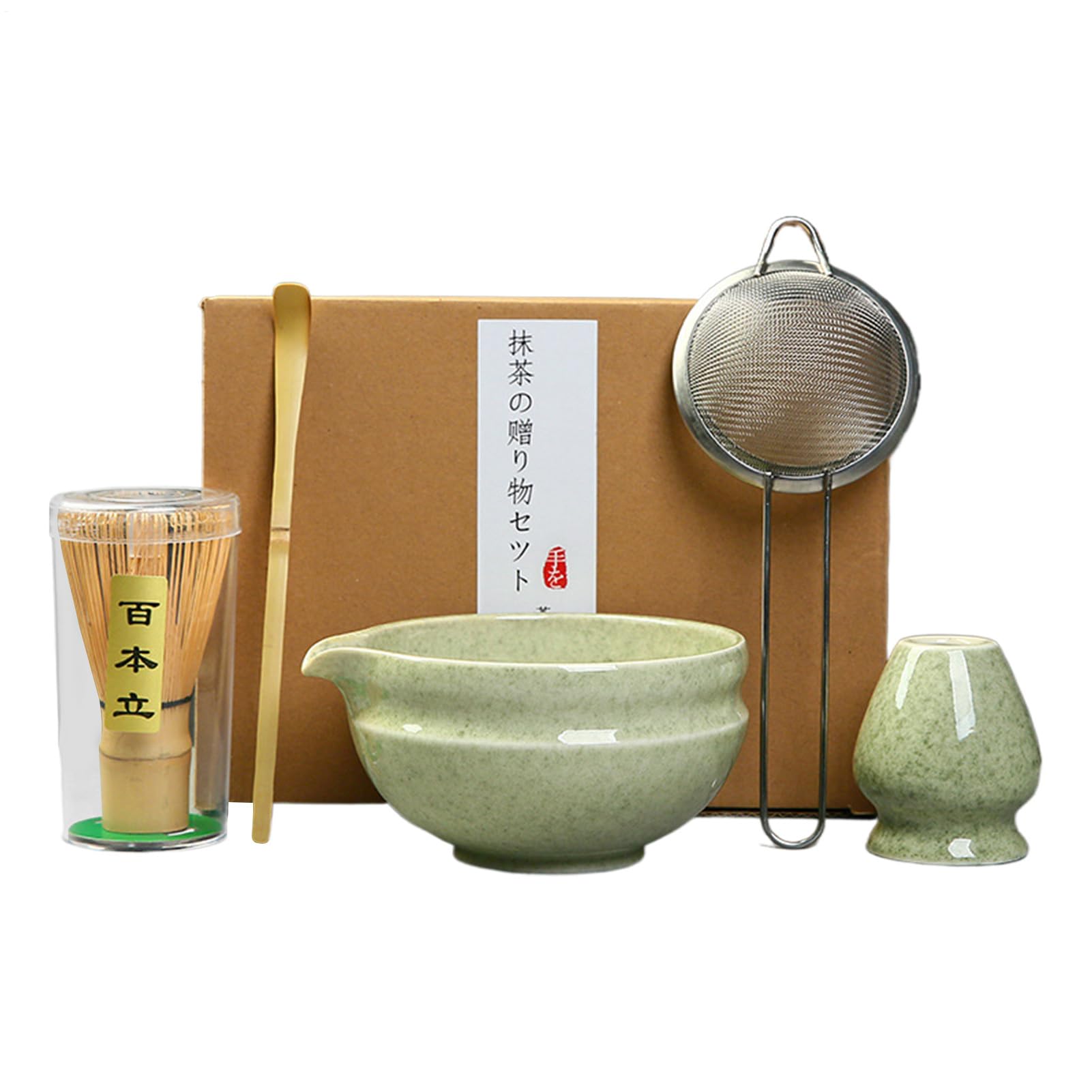 抹茶仕掛ける 茶道具 5点仕掛ける 抹茶碗 茶筅 茶杓 茶こし 抹茶立て 未経験者向け 取扱説明書用 差し上げ物 茶道 抹茶 紅茶一時停止 日本茶 和食器 今めかしい 差し上げ物 差し上げ物