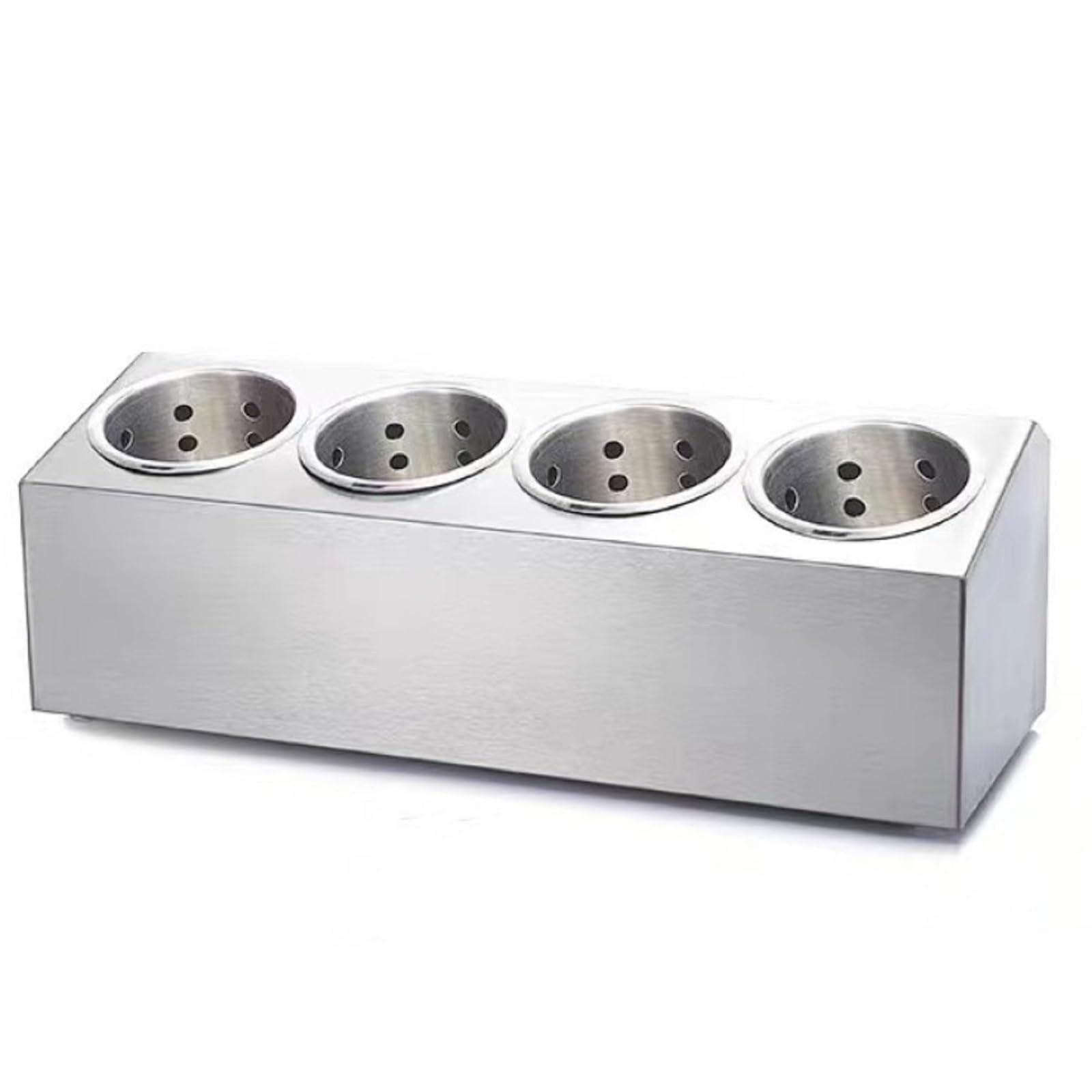キッチン用ユーティリティホルダー、4コンパートメントステンレス製ユーティリティホルダー、カウンタートップ用シルバーウェアキャディ、ステンレス製円筒形カトラリーホルダー、乾燥ラック|ゆめのマルシェ企画