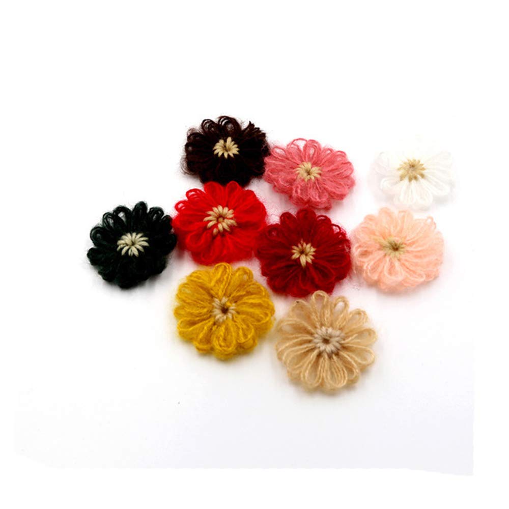 パッチステッカー アップリケ パッチ モチーフ 刺繍 太陽花 刺繍入り 服 可愛い 花 フラワー 刺繍 ワッペン アクセサリーパーツ 手芸 縫い付け 手作り ランダムカラー (100)｜ゆめのマルシェ企画