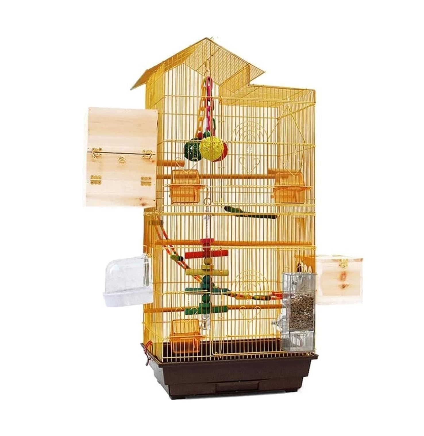 鳥かご 鳥かご スクエア型 鳥キャリア 大容量 レトロ ポータブル 鳥の家 キャリア 大型 ホームデコレーション|ゆめのマルシェ企画