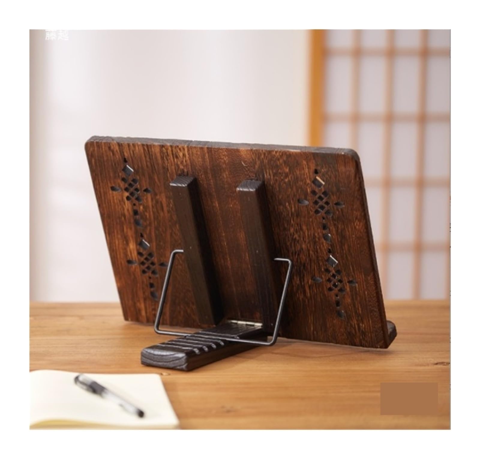 レシピホルダー 木製折りたたみレシピクックブックタブレットスタンドページホルダー付き高さ調節可能 料理ヘルパー(34)|ゆめのマルシェ企画