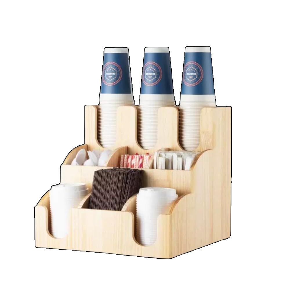 収納カップホルダー 紙コップホルダー 紙コップディスペンサー ティーバッグ収納 コーヒーステーション コーヒーカップホルダー収納 コンビニエンスストア ビュッフェ コーヒーショップ その他業務用 ブラ｜ゆめのマルシェ企画