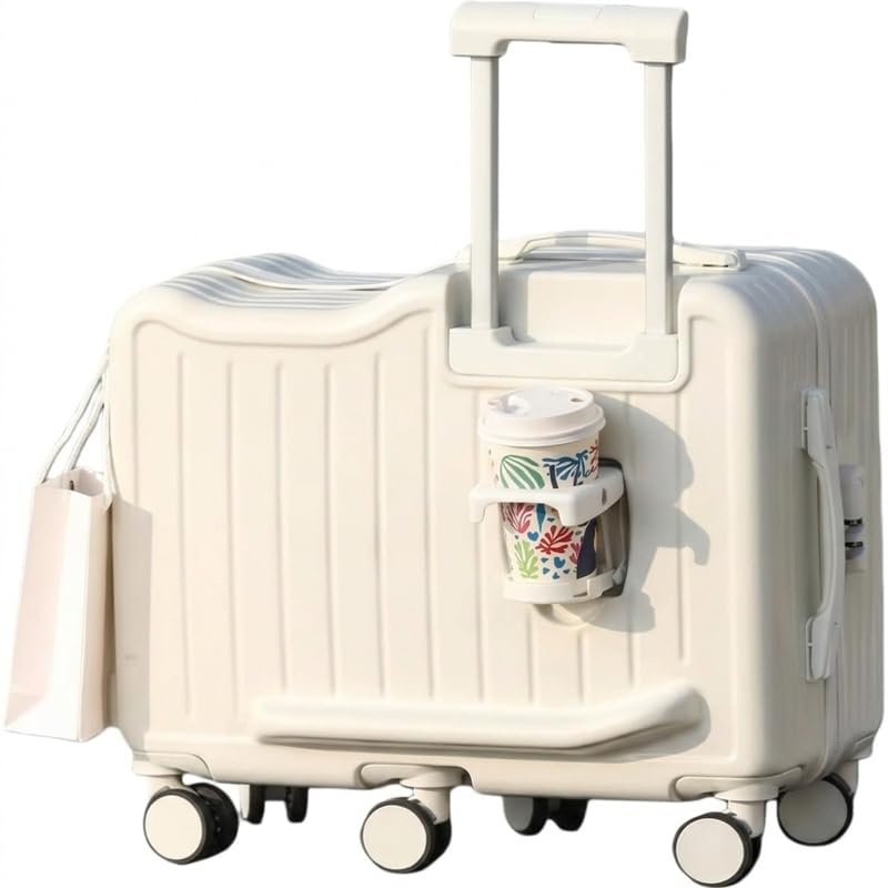 [] スーツケース 機内持ち込みスーツケース 20インチ機内持ち込み可能 乗れる小型トロリー コンビネーションロック付き 旅行用 ミルクシェイク (22インチ（44 32 51）,ミルクシェイクホワイト)｜ゆめのマルシェ企画