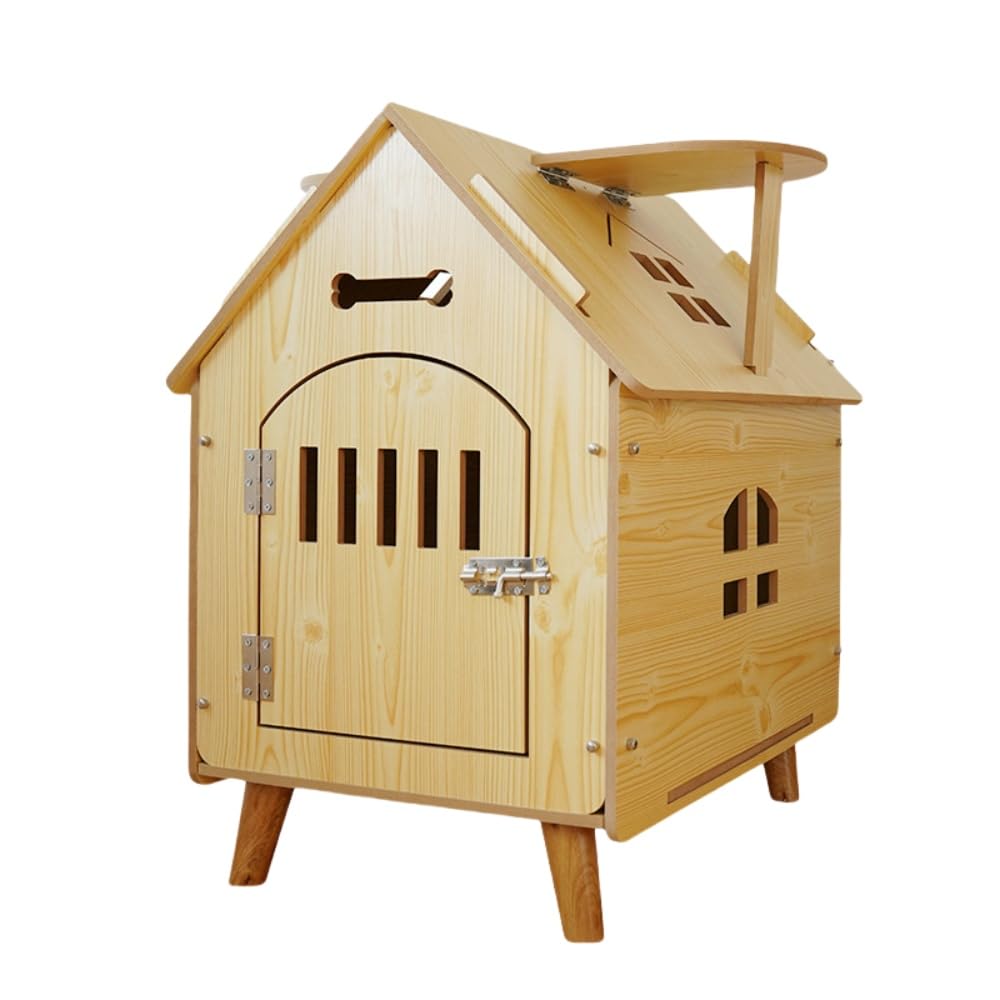 犬小屋 家 屋外 木製の犬小屋 木材 ケンネル 屋内 四季 ペット 猫の家 ヴィラ (,ナチュラル)|ゆめのマルシェ企画