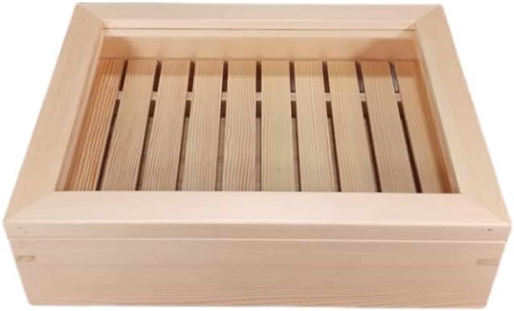 大菜盒プレートアクリル製蓋付き寿司店キッチンホテルレストラン家庭用商業用寿司盒刺身木盒サーモン木盒料理盒焼鳥展示盒和風寿司木盒 (31*22*11)|ゆめのマルシェ企画
