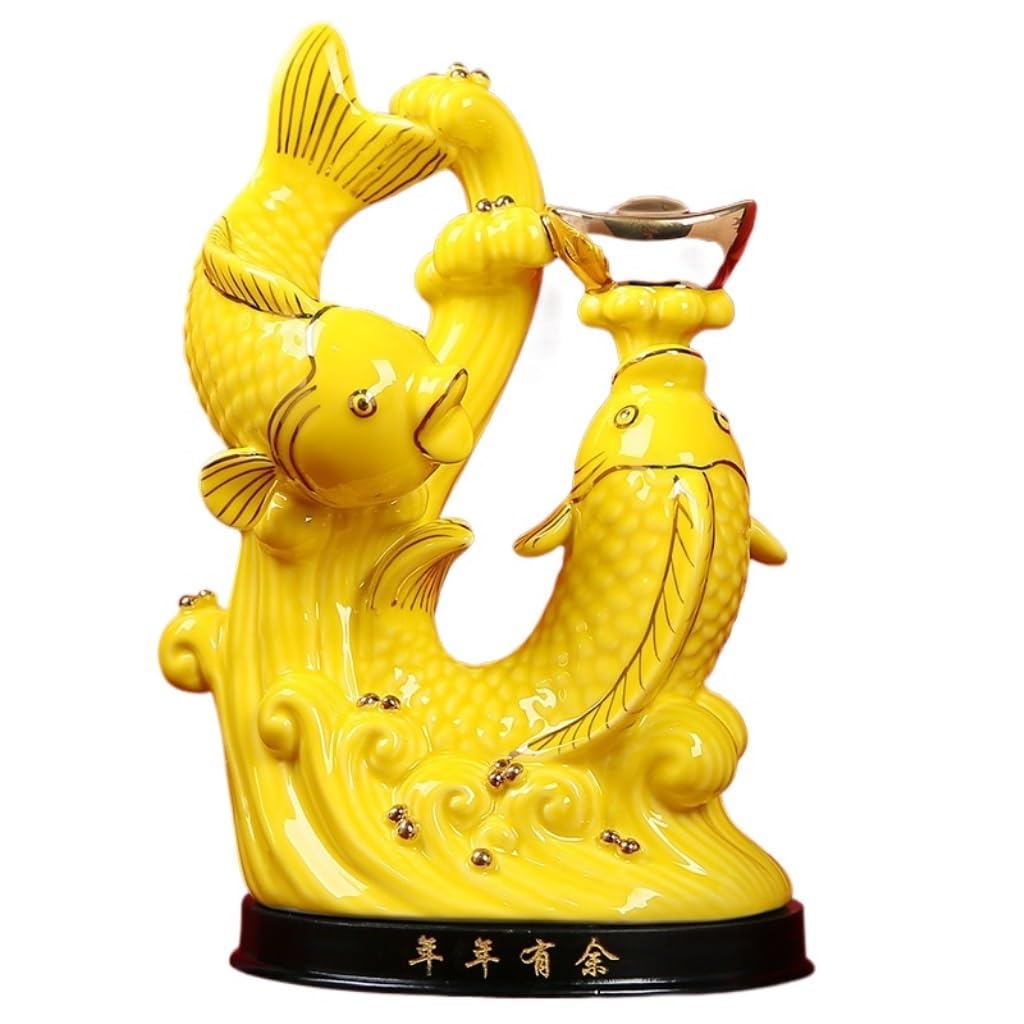 テーブルトップ 装飾 セラミック 鯉 魚 リビングルーム 玄関 装飾 レストラン クラフト 中国のデスクトップとアクセサリー ()｜ゆめのマルシェ企画