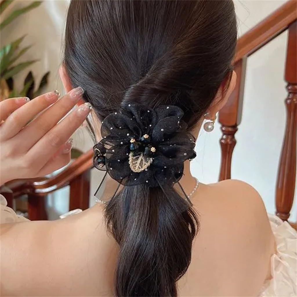 カールヘア、フラワーヘッドドレスロープ、女性用ネクタイ、大腸サークル|ゆめのマルシェ企画