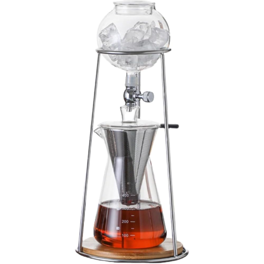 水出しコーヒーポット 耐熱ガラス 400 ウォータードリッパー エスプレッソ・紅茶兼用 家庭用 業務用｜ゆめのマルシェ企画