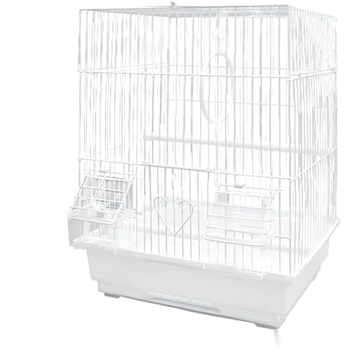 鳥かご 掃除しやすい バードゲージ 文鳥・セキセイ用 ポータブル きんぞく製 30*23*38|ゆめのマルシェ企画