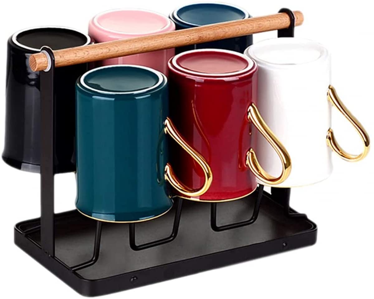 セラミックエスプレッソコーヒーカップティーセット6個入りスペシャルティコーヒーラテカフェモカまたはホットチョコレートカップ11.8オンス|ゆめのマルシェ企画
