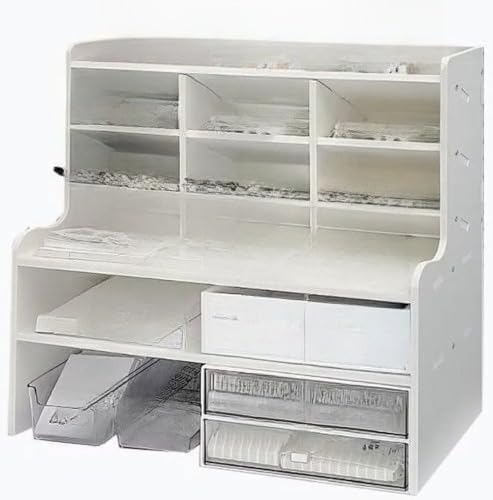 デスクトップ収納ラック ペンホルダー 引き出し付き 卓上オーガナイザー 文房具収納 多機能 小物整理 オフィス 安心してご購入ください (30)|ゆめのマルシェ企画