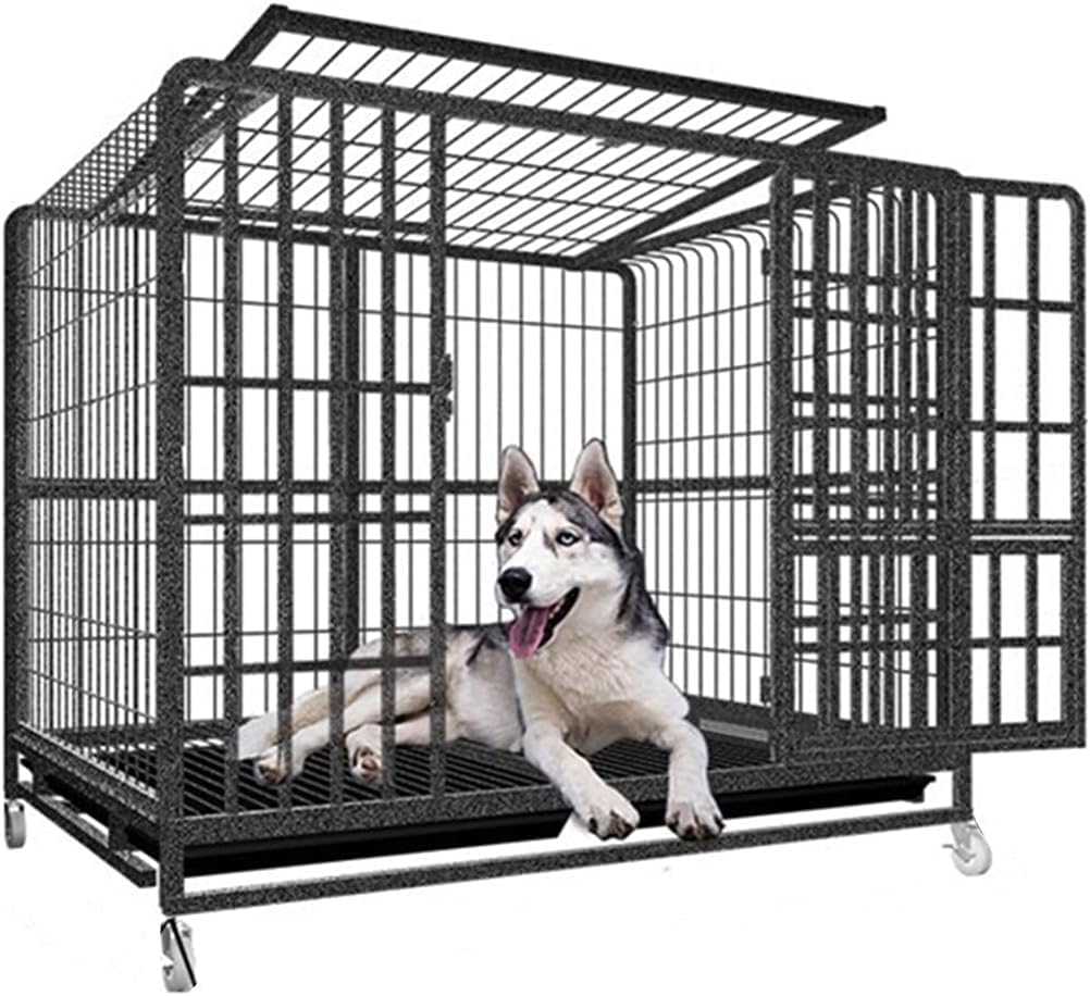 ペットケージ 犬小屋 ケージ ペットペン 犬ケージ ペットフェンス 太角チューブ 大型犬 中型犬 ペット用品 観音開き キャスター付き|ゆめのマルシェ企画